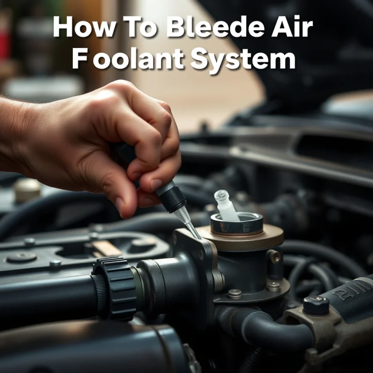 How To Bleed Air From Coolant System Step-by-step Diy Guide