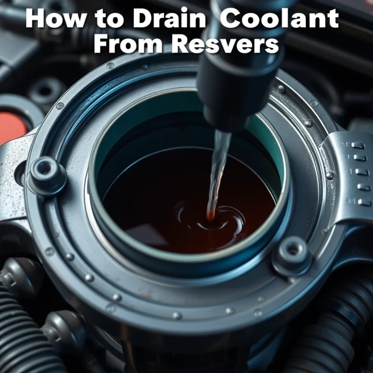 How To Drain Coolant From Reservoir A Step-by-step Diy Guide
