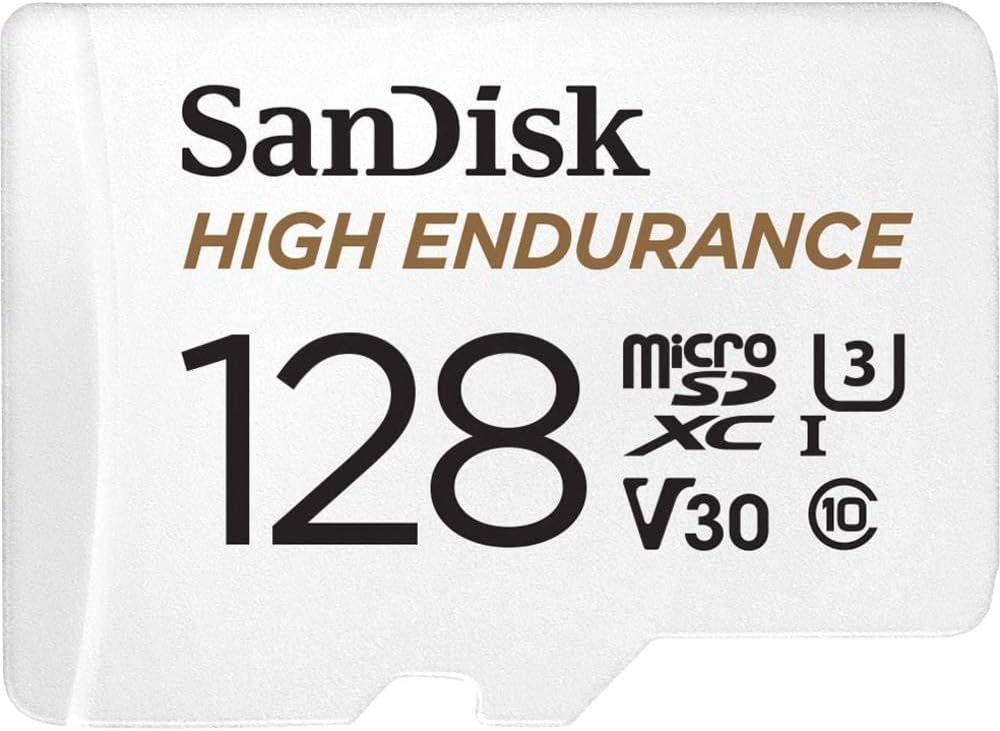 SanDisk 128GB High Endurance Video microSDXC Card with Adapter, U3, V3