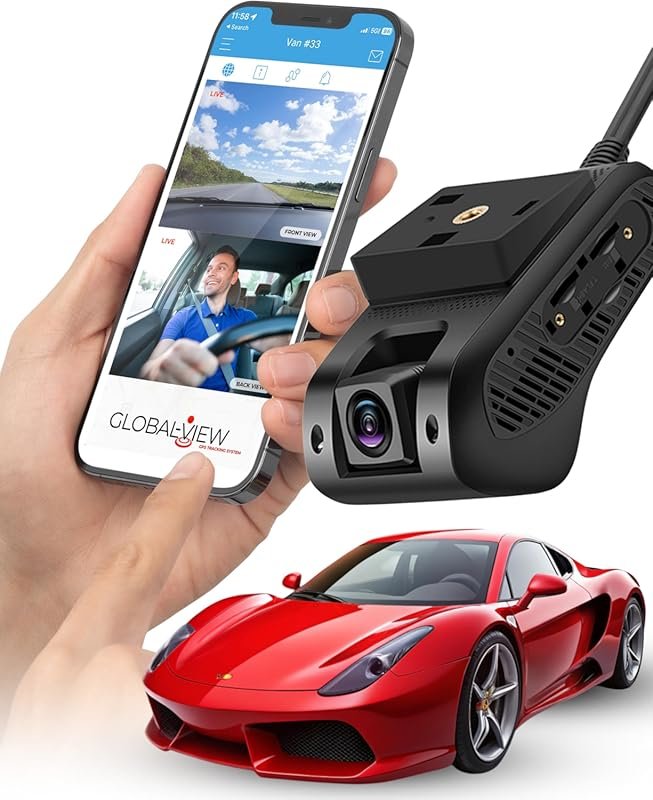 Global View The Eagle 4G LTE Live Streaming Vehicle Dash Cam with Dual