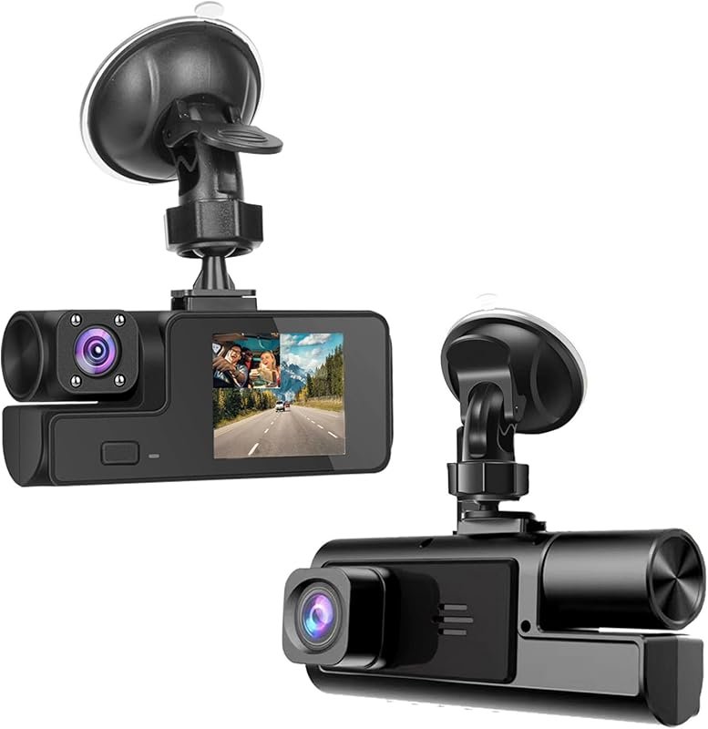 1080P Dual Dash Camera for Front and Inside Car with 170° Wide Angle,